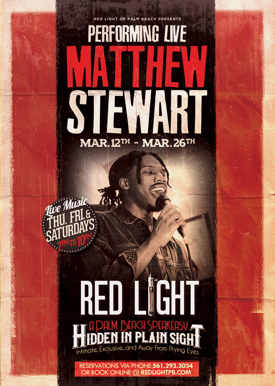 Matthew Stewart | Performing LIVE at Red Light Palm Beach