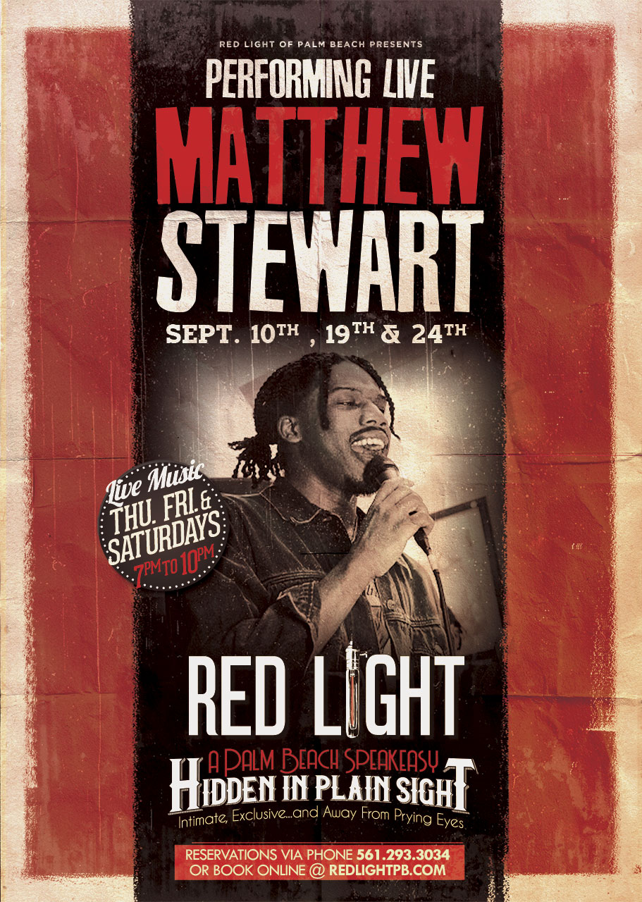 Matthew Stewart | Performing LIVE at Red Light Palm Beach