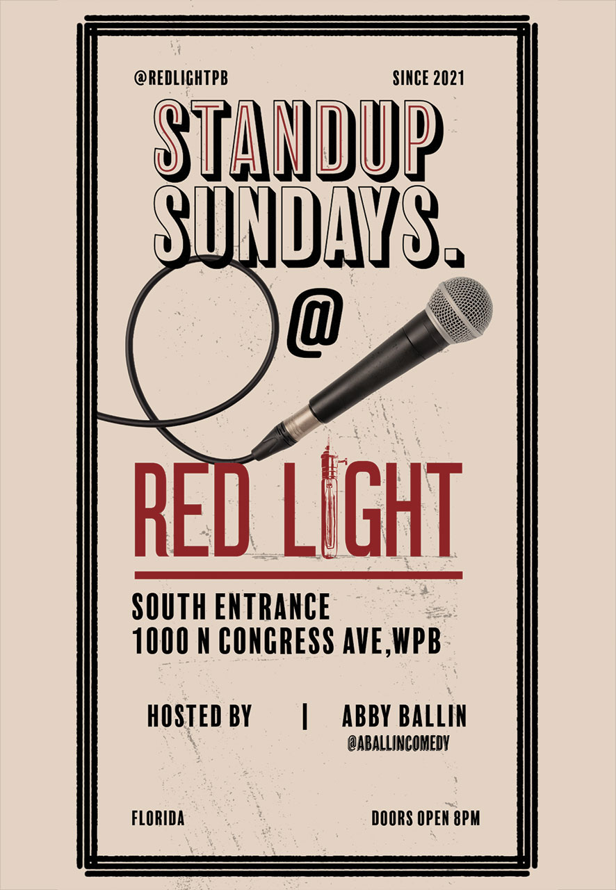 Stand Up Sundays LIVE COMEDY at Red Light Palm Beach